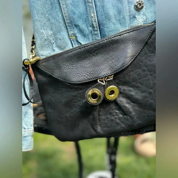 Joelle Hawkins — Take Off Black Pebbled Leather Crossbody  - Picture 3 of 5